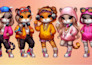 create cute kawaii clip art of kids, animals, and stickers